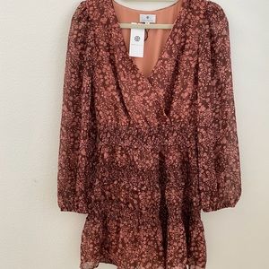 Socialite Long Sleeve Floral Print Minidress